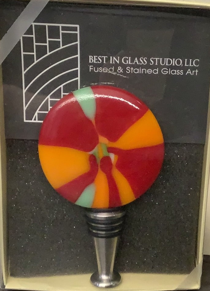 Fused Glass Bottle Stopper