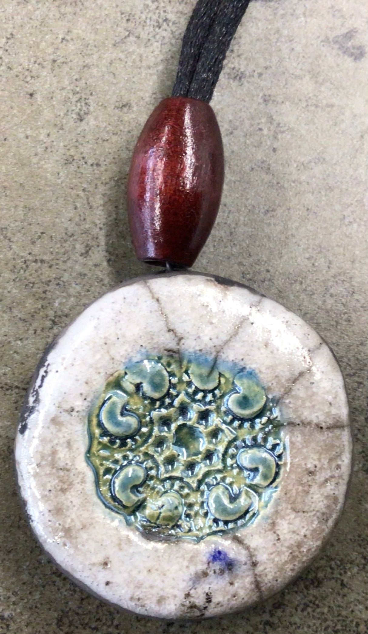 Raku Pendant Necklace