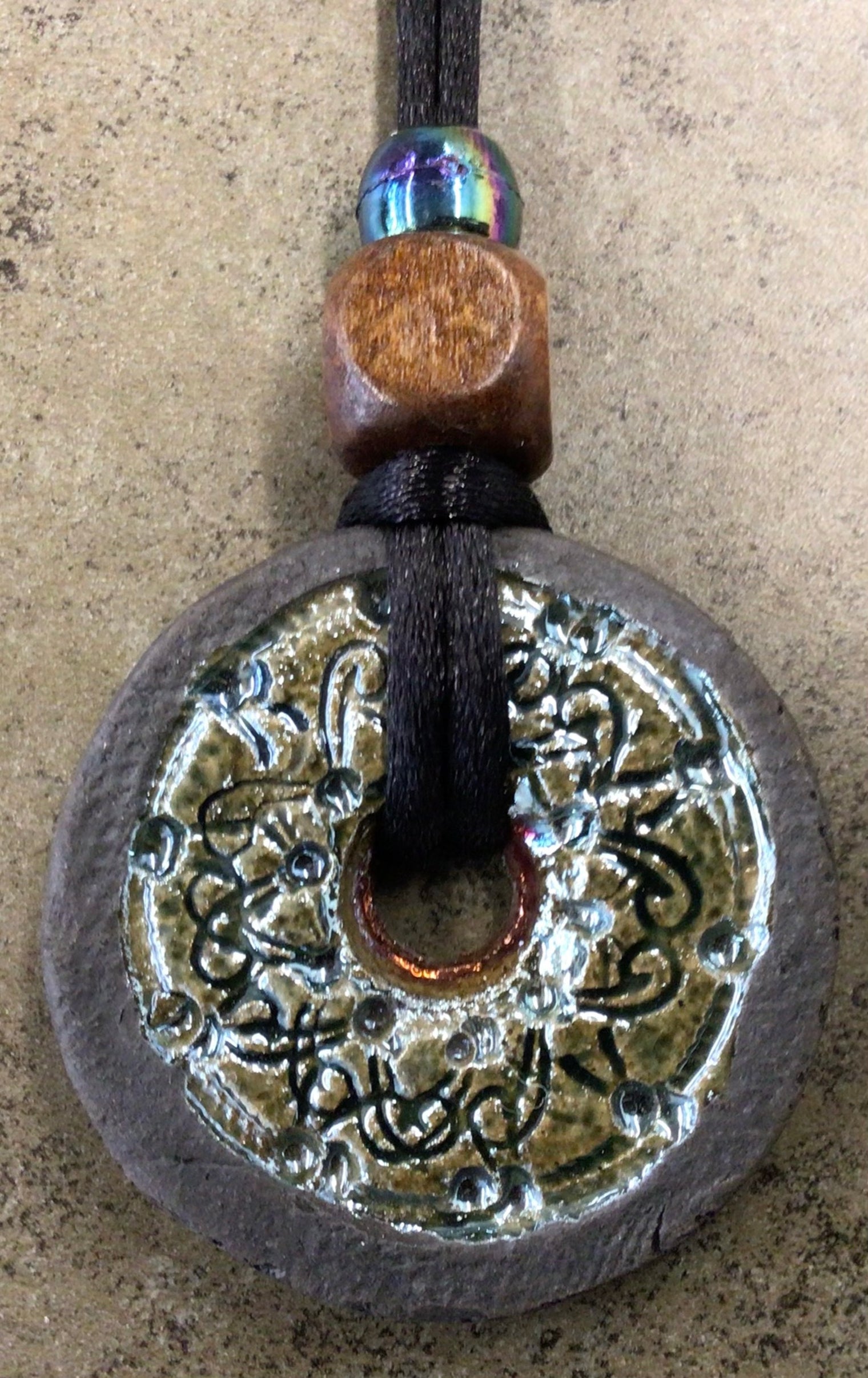 Raku Pendant Necklace