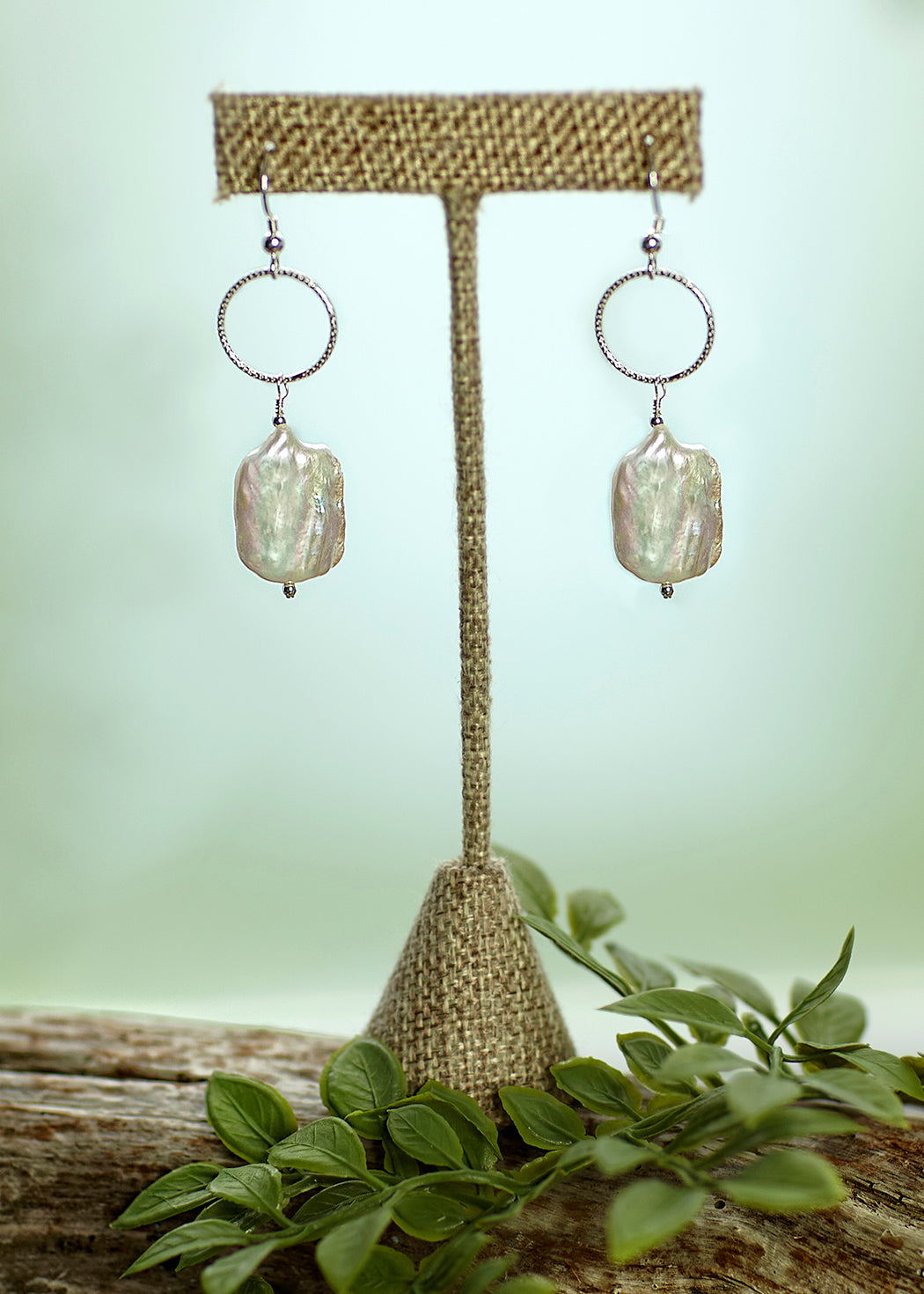 Baroque Square Pearl Earrings