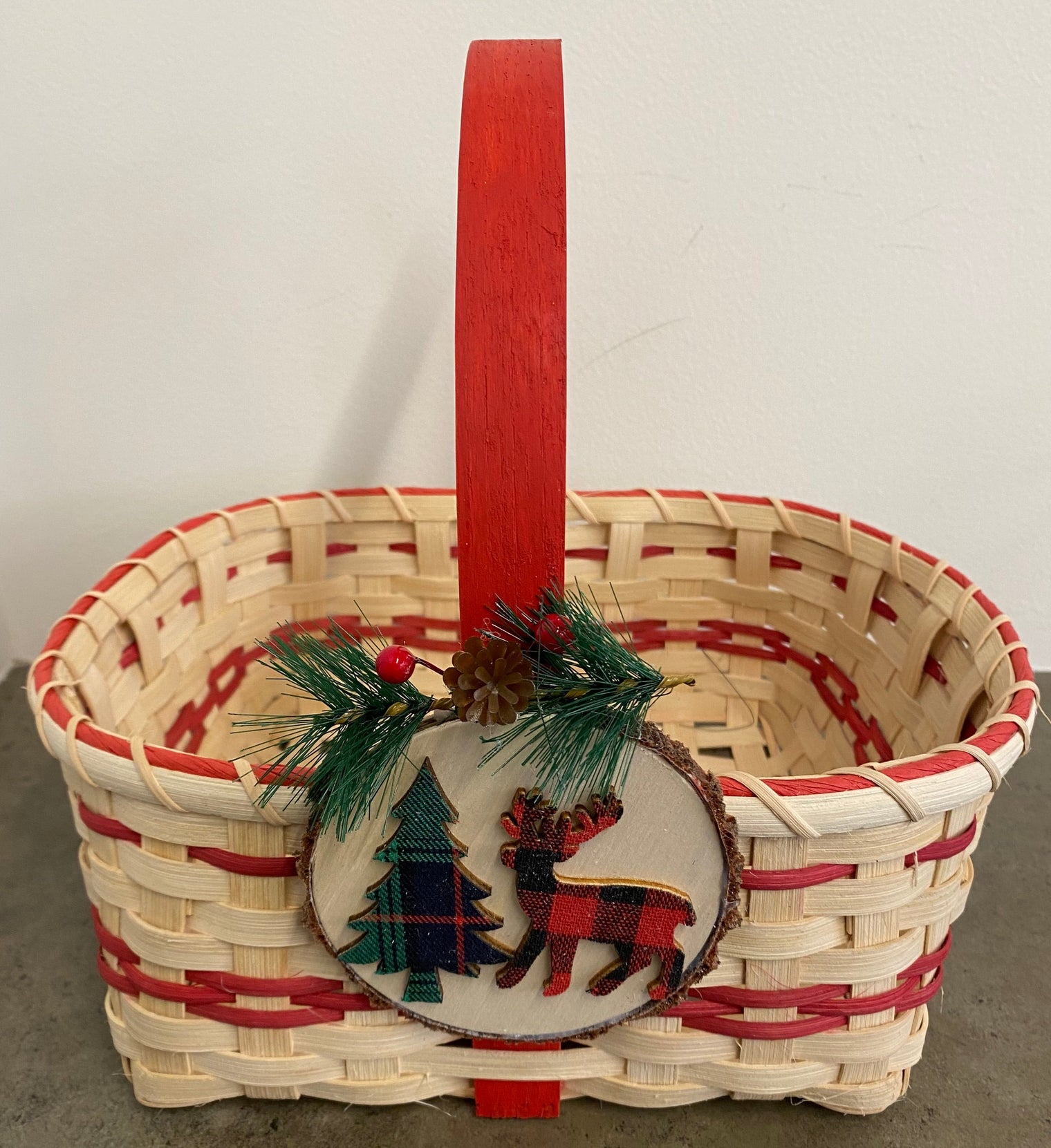 Christmas Tartan Basket