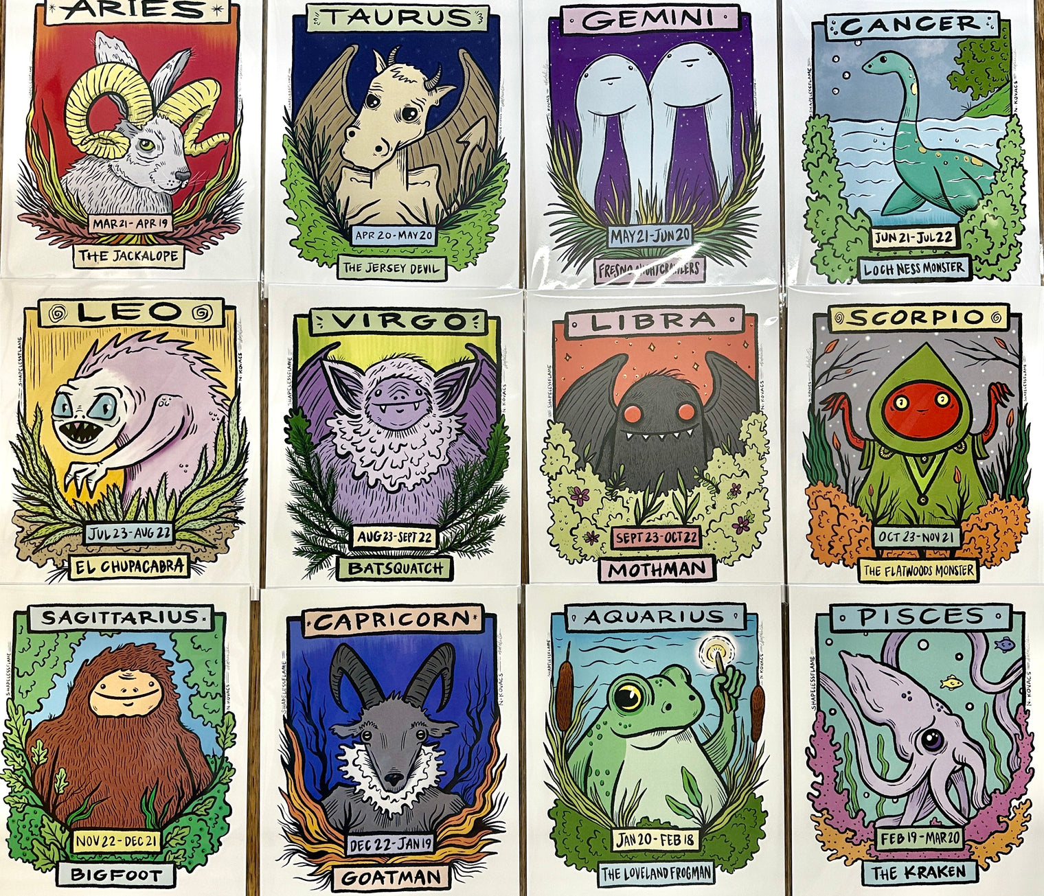 Cryptid Zodiac Art Print