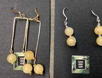 Yellow Jade Earrings