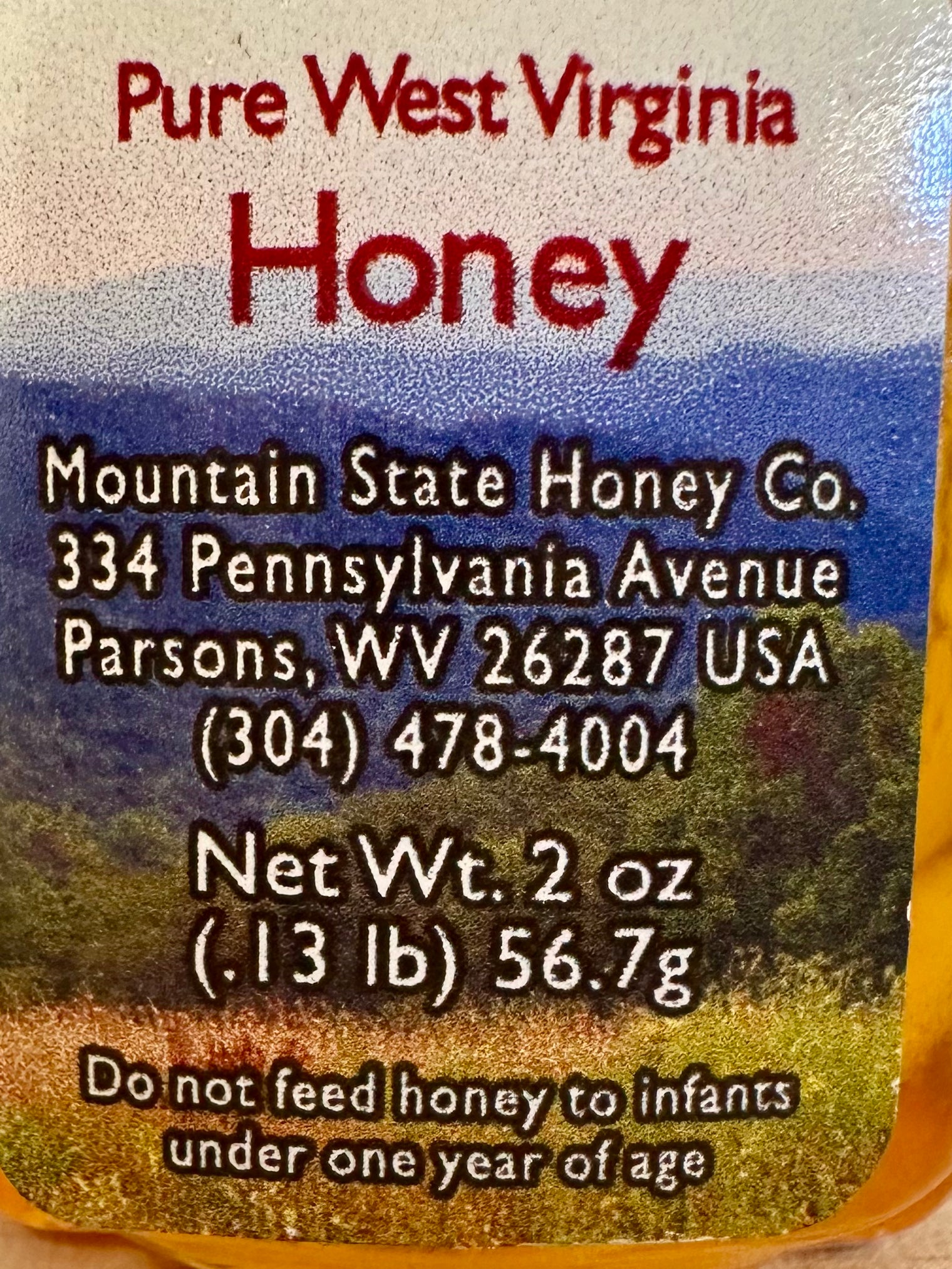 Teeny Bear Pure WV Honey