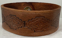 Leather Wristband Snap Bracelet