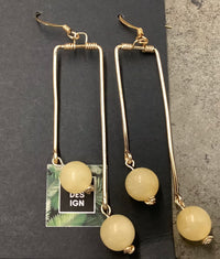 Yellow Jade Earrings