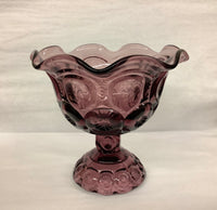 Scalloped Compote plum 5 Inch