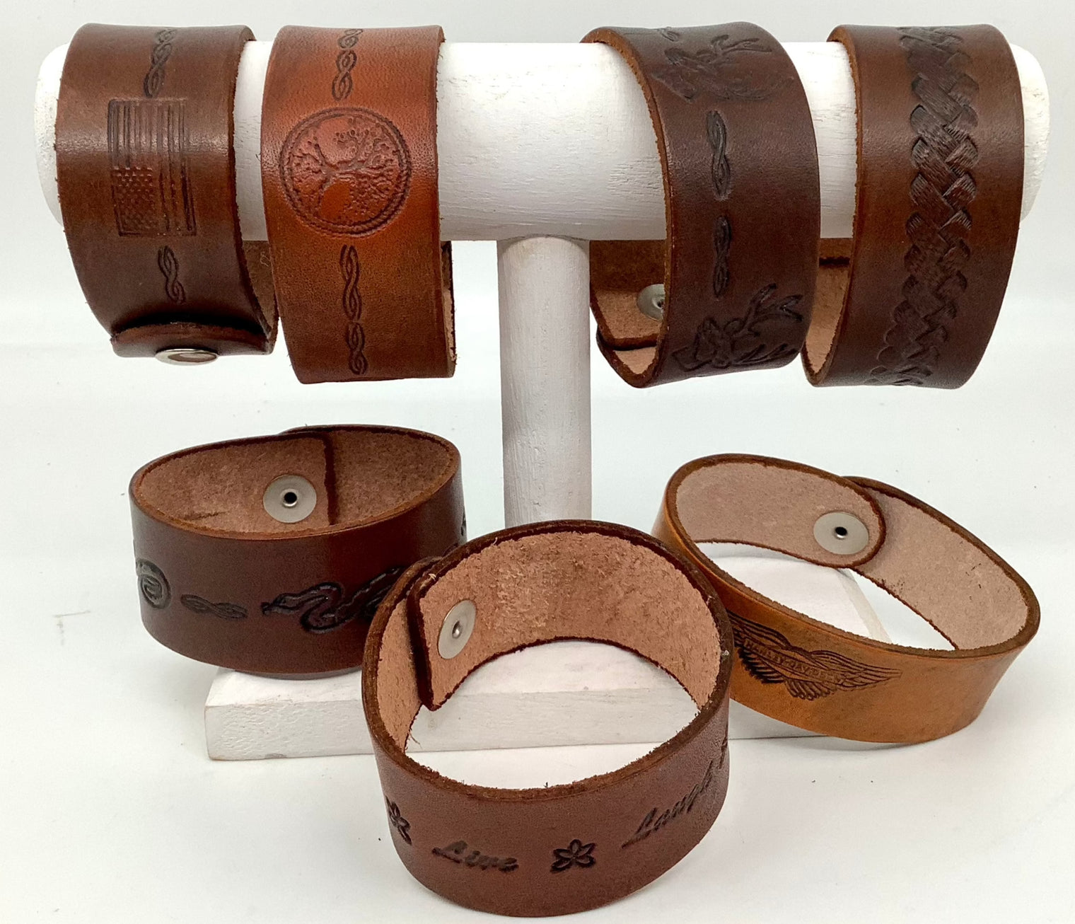 Leather Wristband Snap Bracelet