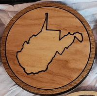 WV Wooden Coasters