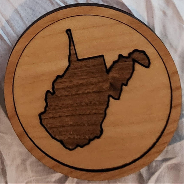 WV Wooden Coasters