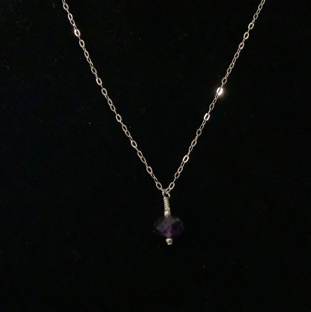 Amethyst & Sterling Silver Necklace