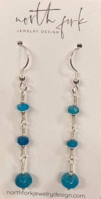 Apatite/Sterling Silver Dangle Earrings