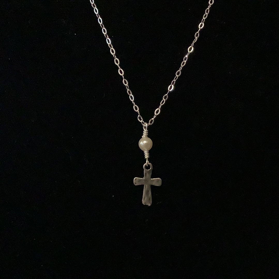 Sterling Silver Small Cross Necklace