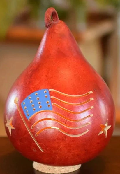 American Flag Gourd