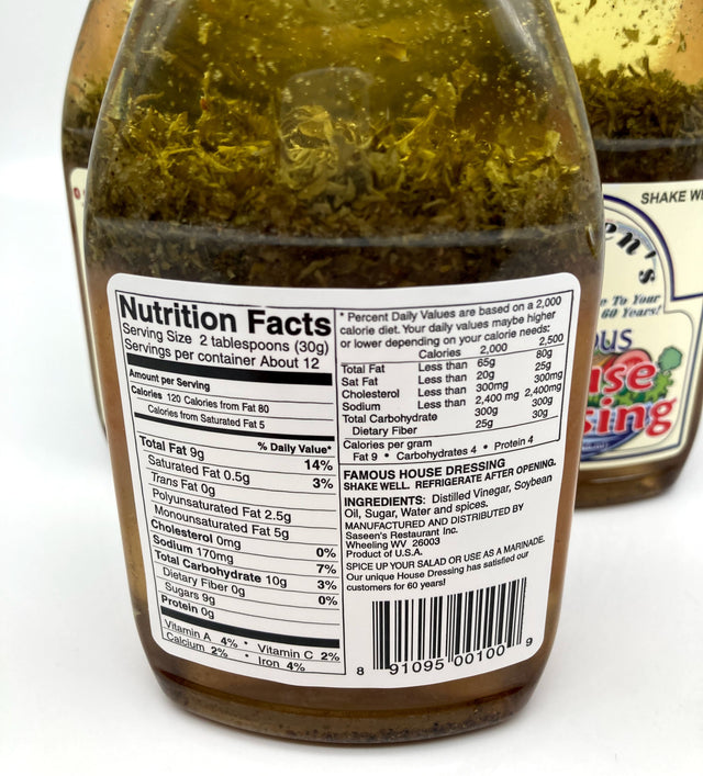 Saseen's Salad Dressing - 12 oz.