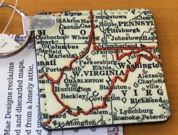 WV Map Keychain