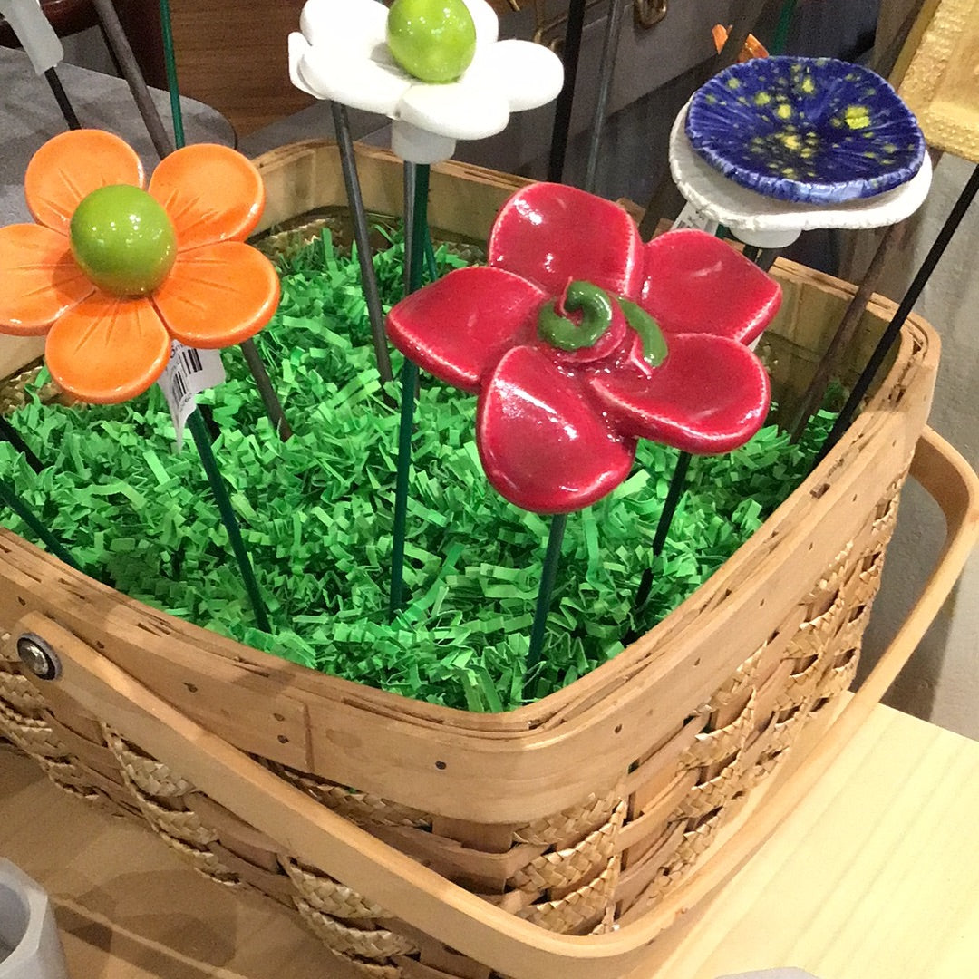 Medium Ceramic Mixed Flower Stakes