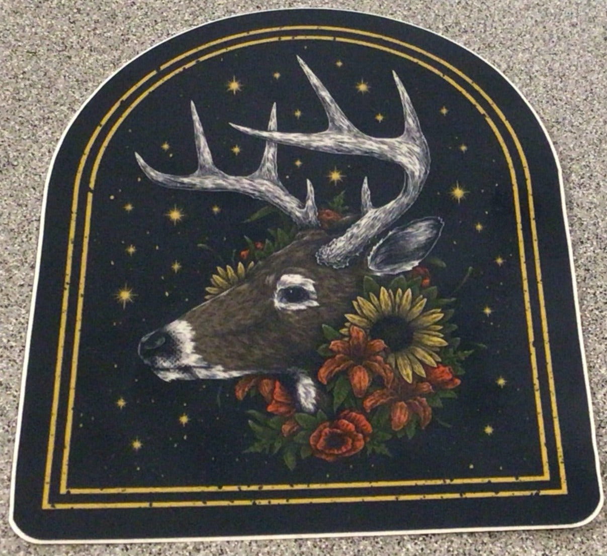 Whitetail & Flower Sticker