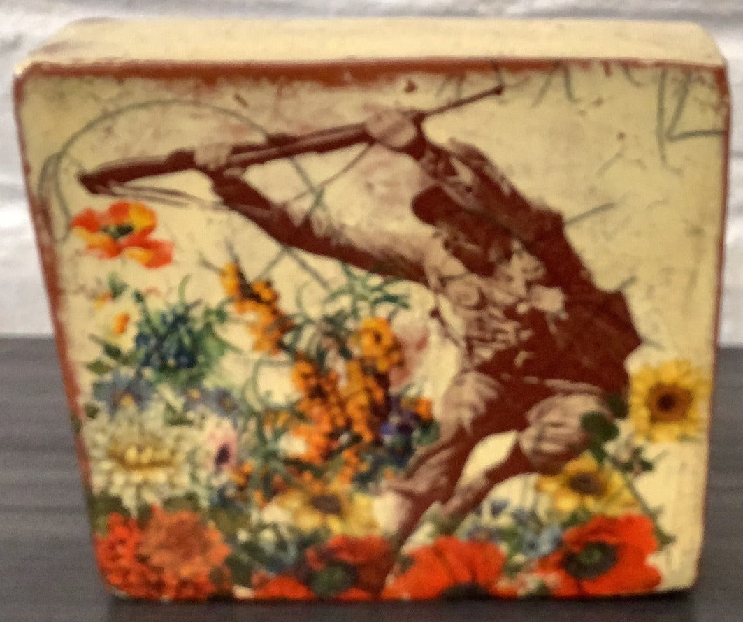 Leap - Decoupaged Ceramic