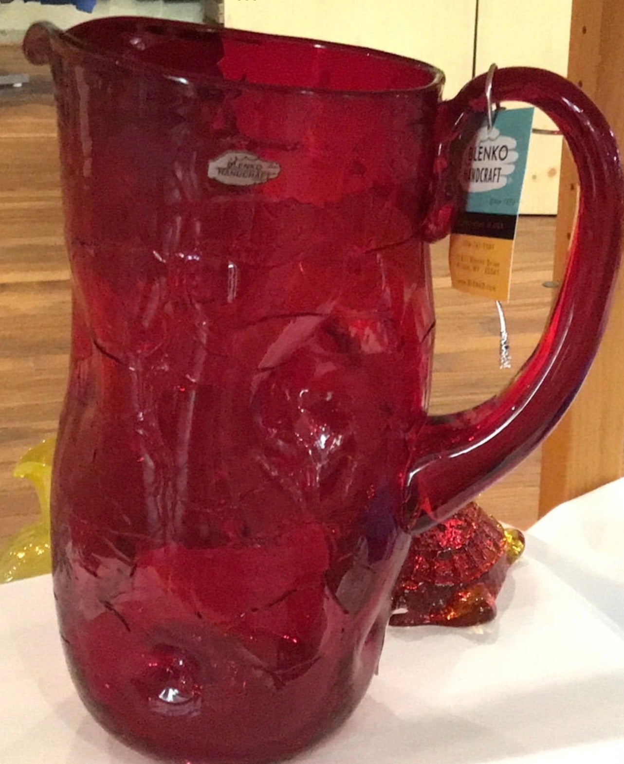 Dimple Pitcher - Ruby